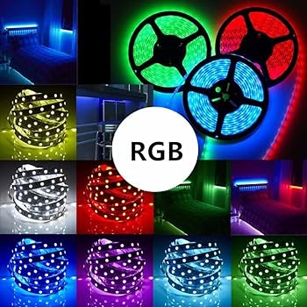 Şerit Led Rgb Takım Tak Çalıştır 5 Mt Kumandalı Fasel