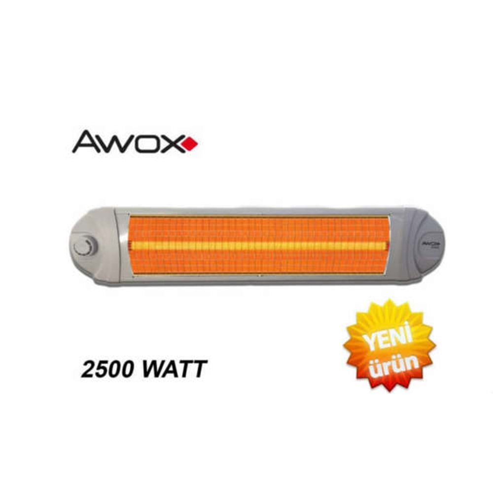 Elektrikli Soba 2500 W Infrared Isıtıcı Duvar Tipi Termostatlı Awox