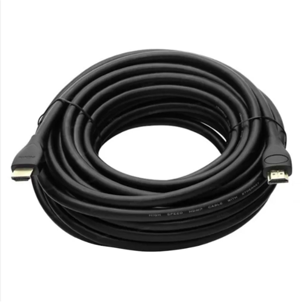 HDMI Kablo 15 Mt. Plastik Düz Siyah Fully