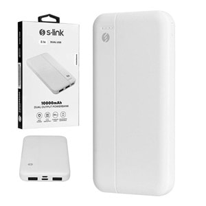 23825 S-Link Ip-G10N Beyaz Micro+Type C Girişli 10000 Mah Powerbank