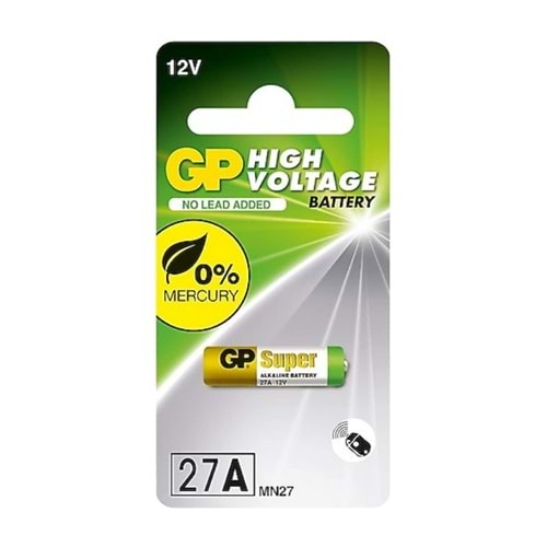 27A 12V Yüksek Voltaj Alkalin Kumanda Pili Gp